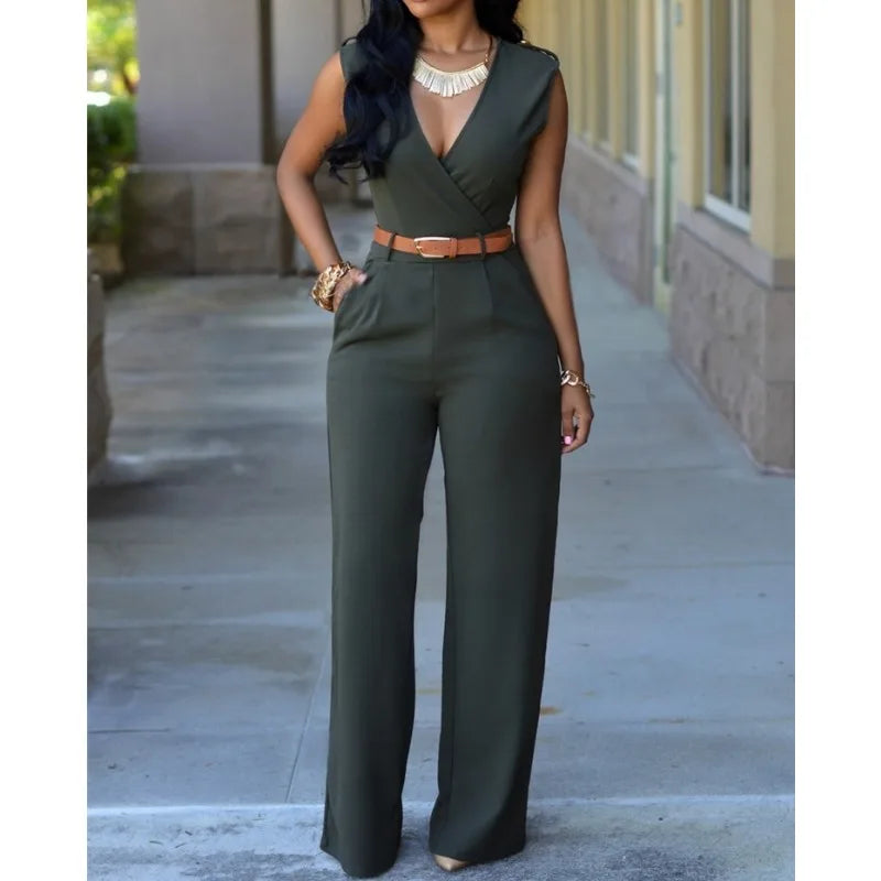 Women's Sleeveless Bodycon Jumpsuit